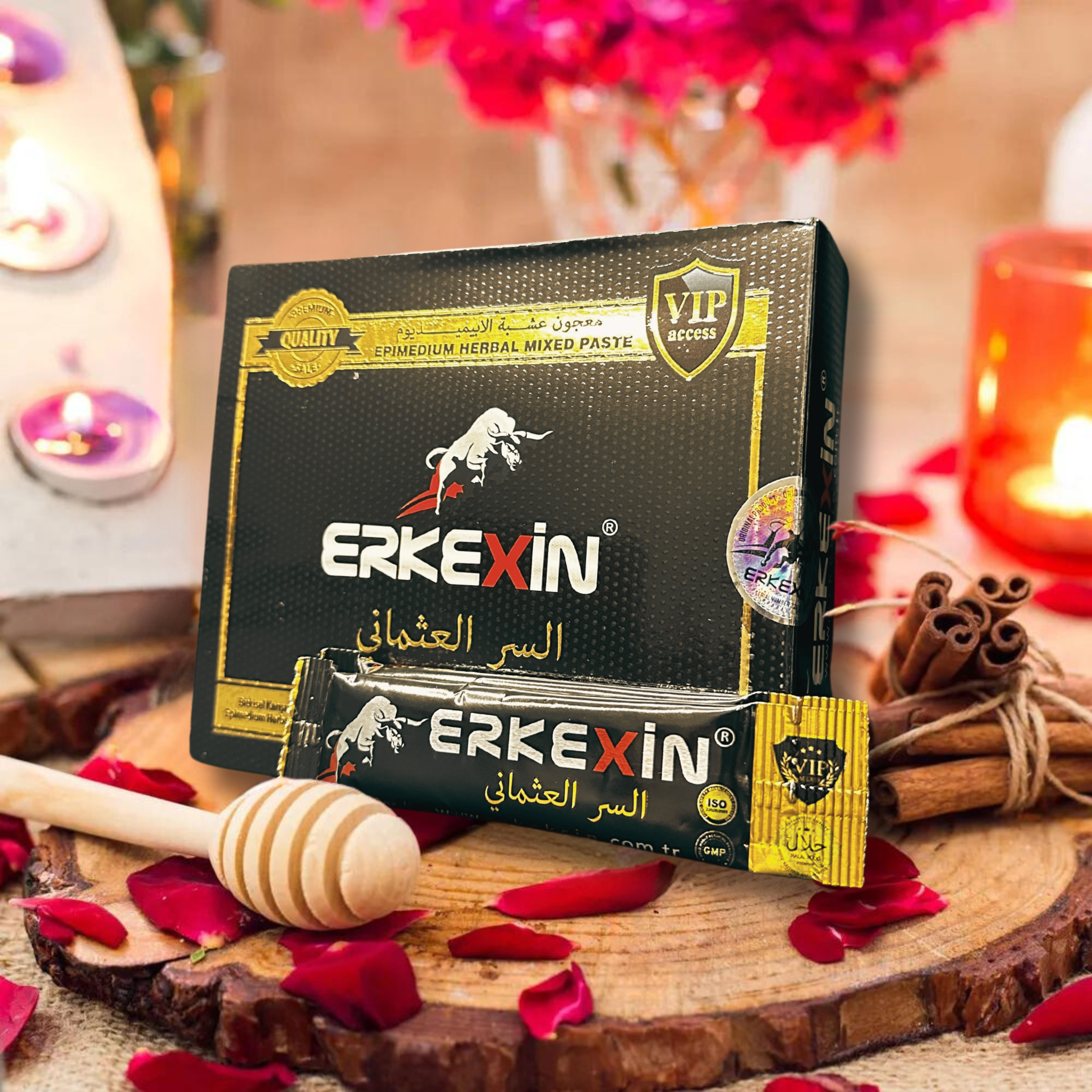 Erkexin Macun (cutie cu 12 plicuri) - pastă naturală pentru potență, testosteron și libidou, ideală pentru performanță sportivă!