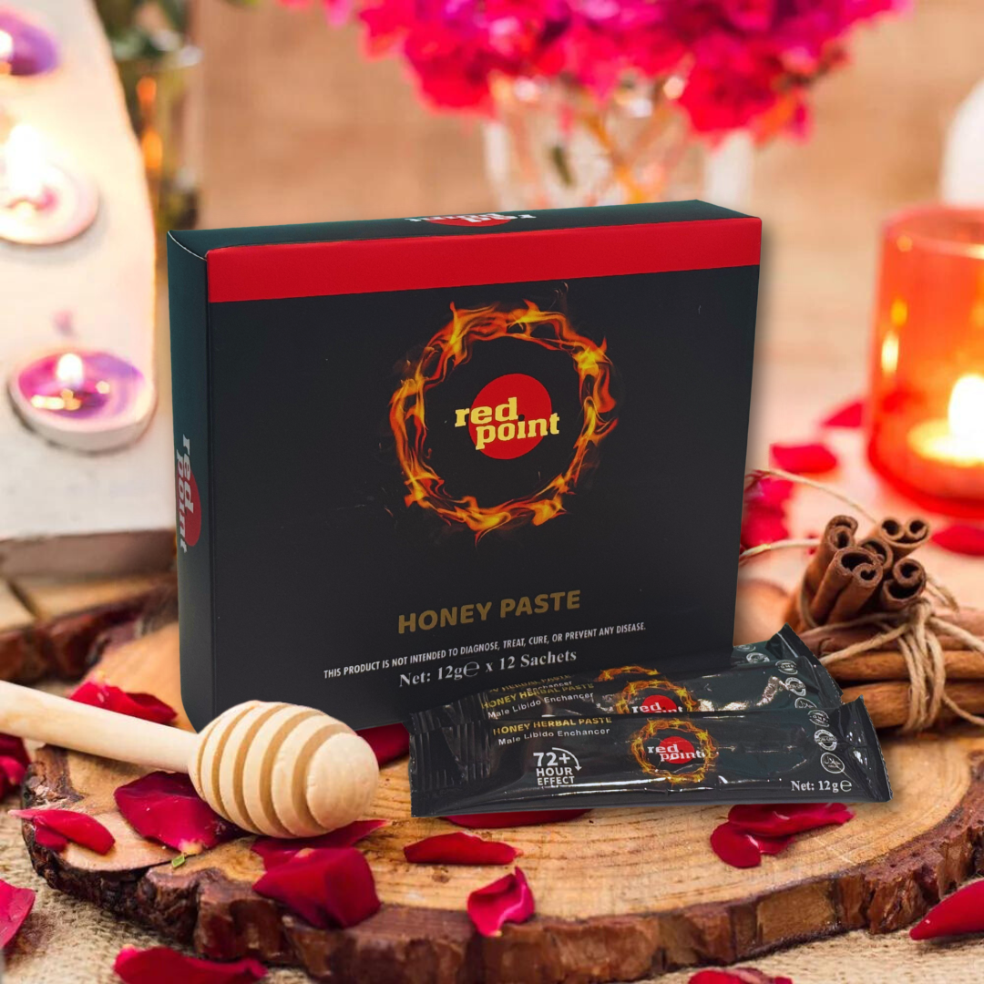 Red Point Premium Honey Paste (cutie cu 12 plicuri) – suport natural pentru potență, libido și rezistență